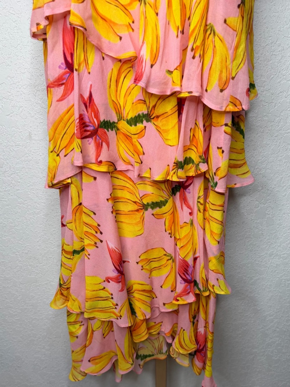 FARM Rio Banana Taste Irregular Tiered Midi Dress XS NWT - Picture 10 of 12